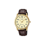 Casio STANDARD serijos rodyklinė serija, madingas verslo paprastas retro literatūrinis laisvalaikio universalus klasikinis skaitmeninis laikrodis atsparus vandeniui MTP-V001GL-9B auksas