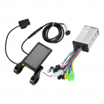 Motorolerio valdymo rinkinys su LCD ekranu Suderinamas valdiklis Lengvas montavimas gray