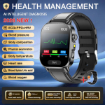 Naujas Vyri&scaron;kas Tikslus Sveikatos Diagnozės EKG I&scaron;manusis Laikrodis Kraujo Spaudimas Kraujo Deguonis Kraujo Riebalai &Scaron;lapimo Rūg&scaron;tis Temperatūra Bluetooth Skambutis I&scaron;manusis Laikrodis Accurate diagnosis gray