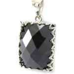 Les Tr&eacute;sors De Lily [G2804] - Pendentif Argent 'Sappho' noir juoda