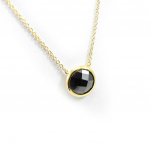 Les Tr&eacute;sors De Lily [G9348] - Collier Plaqu&eacute;-Or 'Linda' noir