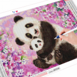 5d Deimantinis paveikslas Gyvūnų Panda Deimantinis Siuvinėjimas I&scaron;pardavimas Gėlių paveikslėliai i&scaron; kalnų kri&scaron;tolų, pilna mozaikinė rankų darbo dovana Full Round (20X30CM)