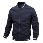 Persirengimas Plaunamas Stilingas užtrauktukas Pure Color Relaxed Fit Bomber striukė XL
