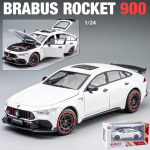1/24 Scale Brabus Rocket 900 Diecast automobilio modelio žaislas, atsukamas žaislinė transporto priemonė su garsu ir &scaron;viesa vaikams, mažiems berniukams, mergaitėms, dovanų kolekcija 1:24-size:21.2*8.1*5.8cm balta