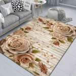 Nordic Plant Carpet Svetainės kavos staliuko antklodė Neslystantys gėlių kilimėliai Modernūs minimalistiniai miegamojo kambario antklodės prie lovos