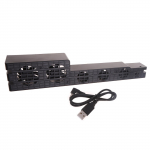 Super-Turbo temperatūros valdymo au&scaron;intuvo ventiliatorius USB i&scaron;orinis au&scaron;intuvas, skirtas PS4 Pro žaidimų konsolės vertikalaus stovo žaidimo au&scaron;inimo ventiliatorius