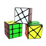 3 Vnt. rinkinys YJ Fisher + Axis + Windmill Magic Cube netaisyklingai keičiamas Jinggang greičio kubas su matiniu lipduku YJ 3x3x3 dėlionės žaislas