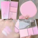 Pink Series 3 Colors Blush Makeup Palette Bulvių ko&scaron;ės tekstūra Matinis skruostų atspalvis Contour Shadow Blusher Cosmetics Rouge Powder 01