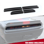 Automobilio galinių žibintų dangtelio apdaila, dekoratyvinis dangtelis, i&scaron;oriniai priedai Dodge Challenger 2009-2014, dūminis juodas, 4 vnt.