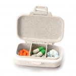 Pill Box 3/6 lizdai Drėgmei atsparus PP vaistų laikymo dėklas buitiniam naudojimui 3 Compartments mėlyna