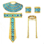 Egipto moteri&scaron;kų kostiumų aksesuarai, princesės karnavalinė suknelė, Egipto karalienė beige