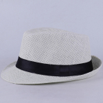 Klasikinė Panama Hat Unisex Gangster Cap Beach Sun Hat Band Sunhat D