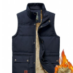 Didelio dydžio žieminiai &scaron;ilti laisvalaikio apatiniai drabužiai be rankovių striukė Vyri&scaron;ka liemenė Daugia ki&scaron;eninė liemenė XXXL