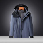 Lauko Hardshell Vyri&scaron;ka 3-in-1 Hardshell Vyri&scaron;ka Nuimama Vilnos Pamu&scaron;alas Vandeniui Atspari &Scaron;iluminė Žygio Striukė 4XL