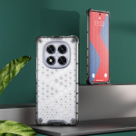 KEYSION Smūgiams atsparus &scaron;arvų dėklas, skirtas &bdquo;Redmi Note 14 Pro 5G 14 Pro+&ldquo;, silikonas + PC skaidrus korio telefono dangtelis, skirtas &bdquo;Xiaomi POCO X7&ldquo; for POCO X7 mėlyna