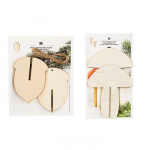 D&eacute;corations de No&euml;l en bois - 3 glands + 2 champignons