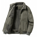 Amerikieti&scaron;ko retro stiliaus darbo striukė vyrams žiemai, vyri&scaron;ka, plius aksomas, pastorinta, su ėriuko vilnos atlapais L