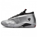Air Jordan 14 Retro Low Metallic Silver Moteri&scaron;ki sportbačiai Fire-Red Wolf-Grey Black DH4121-060 38.5