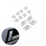 12x ABS Chromo Durų Užrakto Jungiklio Mygtuko Dangtelio Apdaila Mercedes W204 W212 CLA GLA