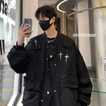 2023 m. vyri&scaron;ka retro bomberinė striukė: Vintažinis beisbolas, Nacionalinė banga, Hip Hop porų stilius S juoda