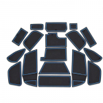 For Ford Focus 2015 2016 2017 anti slip mat Anti-Slip gate slot door pad Interior decoration car-styling acccessories mėlyna
