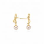 LLOYD Perlų pakabukai su kaspinais 14k aukso auskarai LPSN4048G Pink Gold (PG)