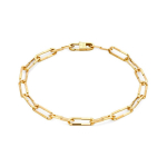 Gucci Link To Love serijos Geometrinės formos Blizgantis 18K aukso apyrankė Moteri&scaron;ka apyrankė 744562J85008000 Basic Packaging-Velvet Box (Random Color),16