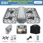 Profesionalus S161 MAX Mini Dronas Skraidanti Kamera Ekranas Valdymas 8K HD Oro Fotografija Be&scaron;epetėlis Pilnas Korpusas Skraidantis Aparatas Kvadrokopteris Dronas 4K+1 battery balta