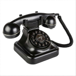Retro stacionarus telefonas, senamadi&scaron;ki vintažiniai stacionarūs telefonai su klasikiniu metaliniu skambučiu Retro Telepho