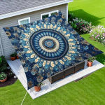 1 vnt. Bohemi&scaron;kas Mandalos Kempingo Apsauginis Stogelis Lengvas Poliesterio Paplūdimio Palapinė Sodo Pikniko Pavėsinė 180cm x 240cm gray