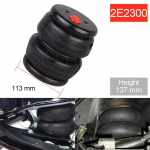 2E2300 Dvigubo spiralės oro pagalvės Sunkvežimiui/Autobusui/Priekabai Sunkiųjų darbų pneumatinė pakaba 113-137mm Reguliuojama 1/2-14NPT ir 3/8-16UNC