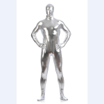 Lengvas ir prigludęs golfo tipo kombinezonas vyrams, spandexas, kūno kostiumas Cosplay XL(Tag XL=US M) gray