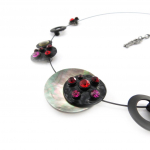 Les Tr&eacute;sors De Lily [J0475] - Collier Cr&eacute;ateur 'M&eacute;lusine' rouge noir raudona