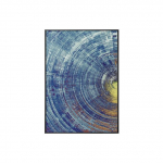 Abstrakčių mėlynų ir geltonų apskritimų ra&scaron;tų drobės tapyba &Scaron;iuolaikiniai plakatai ir spaudiniai Sienų meno paveikslėliai, skirti gyvenamojo kambario namų dekoravimui 21x30cm No Frame