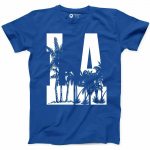 Los Andželo Kalifornijos La Palm Santa Monica Beach Hollywood Tee Unisex mar&scaron;kinėliai S