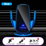 &bdquo;Q3 Smart Sensor&ldquo; automobilinio telefono belaidis įkroviklis 15 W greito įkrovimo, automati&scaron;kai prispaudžiamas automobilio telefono laikiklis, skirtas &bdquo;iPhone&ldquo; ir visiems &bdquo;Qi&ldquo;, įgalinti &bdquo;Android&ldquo; mėlyna