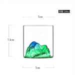 200 ml mėlynos japoni&scaron;kos kri&scaron;tolinės stiklinės viskio puodelis Fuji kalnų vandens stiklinės degtinės vyno puodelis Snifter brendis brendis pieno kavos puodelis Landscape Cup 200ml