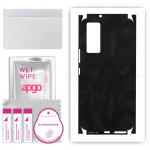 apgo Protective Skin Sticker for the back+sides compatible with Vivo V21e 5G, Full Wrap Film, Foil, Vinyl - Pattern Black Camo