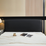 PU odinis galvūgalio užvalkalas Stretch viskas įskaičiuota lovos galvos apdangalas Universalus dulkėms atsparus dekoratyvinis baldų užvalkalas L220CM X H50-60CM