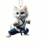 Naujas akrilo plok&scaron;čias 2D katės pakabukas, kuprinės pakabukas, mobiliojo telefono dėklo pakabukas.