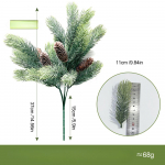 Dirbtiniai pu&scaron;ies spygliai, skirti papuo&scaron;ti kankorėžių krūvą Kalėdų atostogų namų dekoravimo didmeninė prekyba Pine needles + pine cones