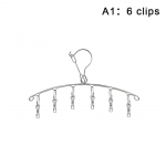 6-20 vnt. nerūdijančio plieno rūbų džiovinimo kabykla, neperpučiama vėjo drabužių kabyklos segtukai kojinių skalbinių vėdinimo kabykla apatinių kojinių laikiklis A1