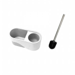 &Scaron;iuolaikinis higieninis tualeto &scaron;epetys Sieninis pakabinamas tualeto &scaron;epečio laikiklis Organizatorius Vonios kambarys pilka spalva