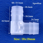 10 vnt 4 ~ 25 mm PP alkūnės jungtys Akvariumo bako jungiamosios detalės Oro siurblio aeratorius 90 laipsnių alkūnės jungtis sodo drėkinimo medicininės žarnos jungtys 18mm (10 Pieces)