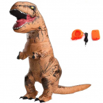 &Scaron;ventinis Juokingas Pasirodymas Pripučiamas Kostiumas Tyrannosaurus Rex Pripučiamas Kostiumas Kostiumas Vaidmenų Žaidimams I&scaron;galvotas Helovino Talismano Kostiumas S 110-149cm ruda