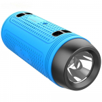 A1 Belaidis Bluetooth Garsiakalbis FM Radijas Lauko Ne&scaron;iojamas Dviračio Garsiakalbis Mini Kolonėlė su Žibintuvėliu Lauko Sportui 18.2*7*7cm mėlyna