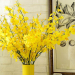 Simuliacinės Oncidium Orchid Phalaenopsis gėlės Vestuvių dekoravimui Dirbtinis geltona