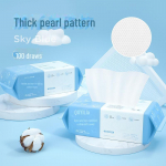 Jiqian Disposable Soft Towels: 100 Large Wet & Dry Dual-Use Cleansing Face Towels