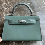 24 Nauja Natūralios Odos Moteri&scaron;ka Rankinė Su Delno Ra&scaron;tu Mini 22CM25 Krep&scaron;ys Sidabrinė Sagtis Rankinė Vienu Petimi Įstrižai 25CM+1 shoulder strap with lock