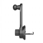 Universalus 17 mm rutulinės galvutės automobilio oro ventiliacijos grotelių tvirtinimo spaustuko adapteris telefono laikiklis automobiliniam įkrovikliui magnetinis atramas automobilinis gravitacinis laikiklis stovas juoda